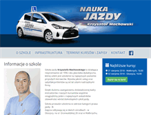 Tablet Screenshot of naukajazdy-machowski.pl